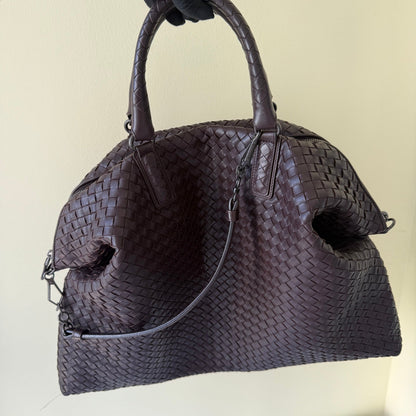 Bottega Veneta Maxi Convertible Tote Dark Chocolate Brown Leather