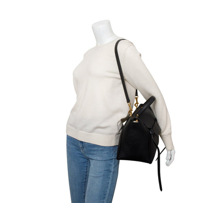 Celine Black Grained Leather Mini Belt Bag