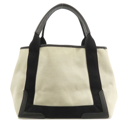 BALENCIAGA Tote Bag 339933 canvas white Navy kabas S