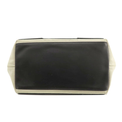 BALENCIAGA Tote Bag 339933 canvas white Navy kabas S