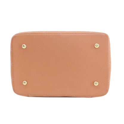 CHANEL Handbag Calfskin pink Vanity 2WAY Gold Metal