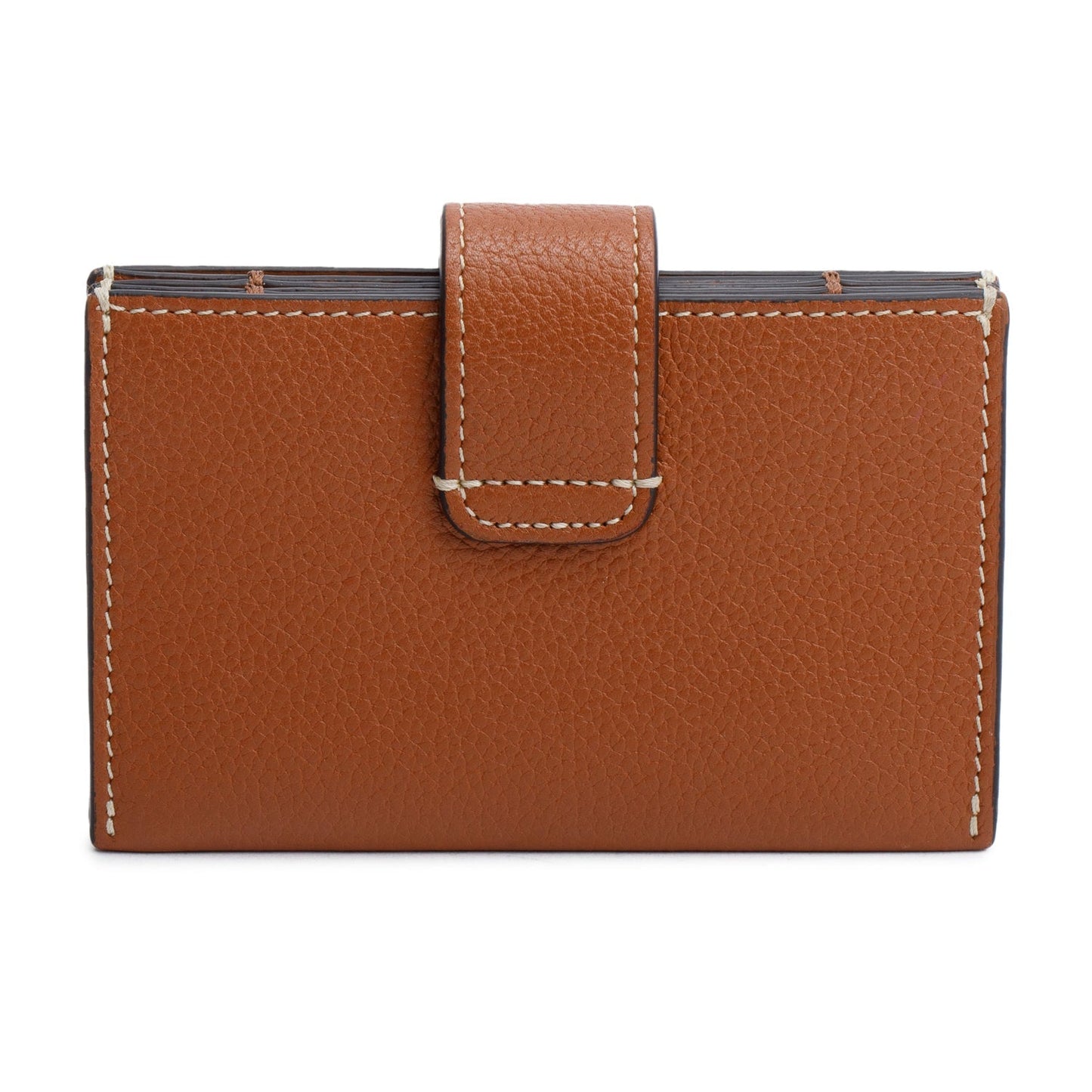 Celine 2025 Tan Supple Grained Calfskin Leather Accordeon Card Holder Nino