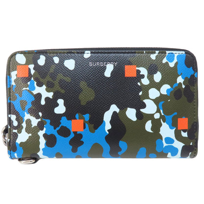 BURBERRY Long Wallet Purse PVC multicolor Camouflage Pattern Women