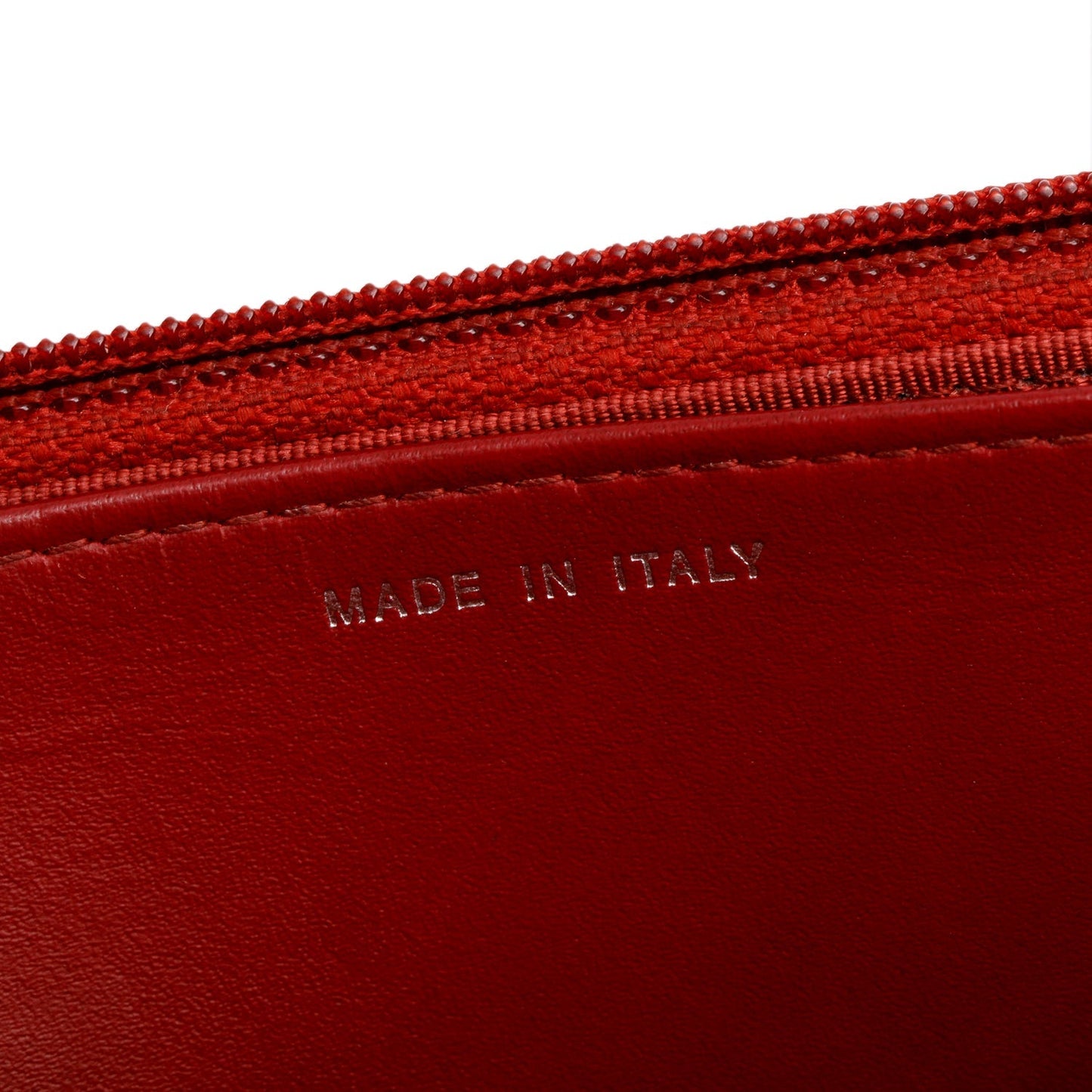 Chanel Red Quilted Caviar Leather Classic Wallet on Chain