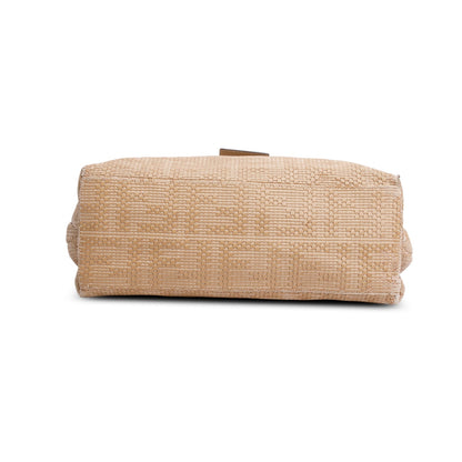Fendi Beige Woven Leather Large Mama Forever Tote
