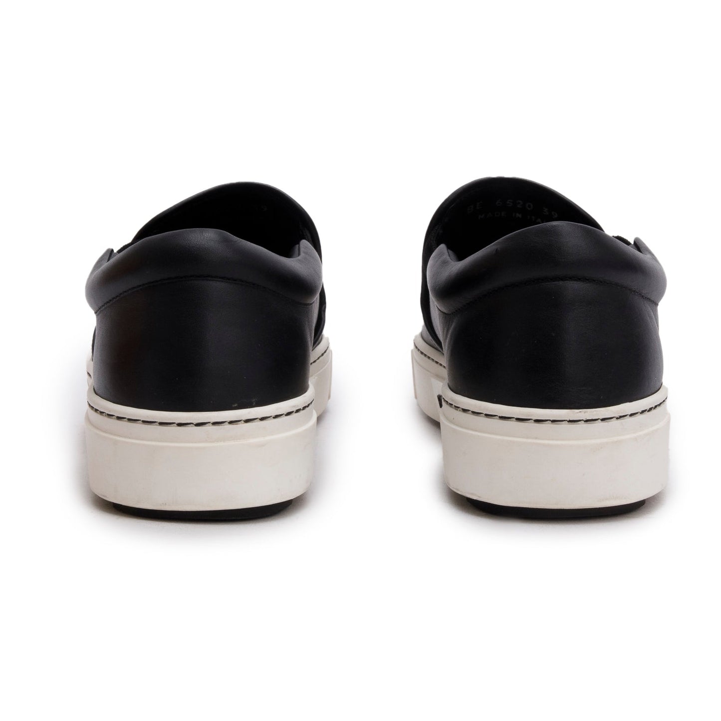 Fendi Black Leather Monster Eye Sneakers, Size 39