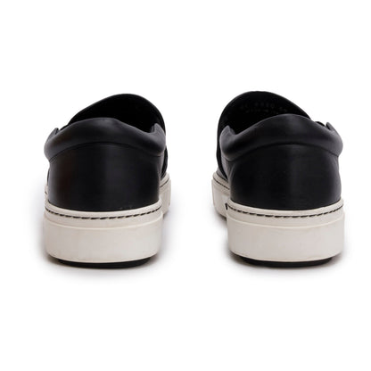 Fendi Black Leather Monster Eye Sneakers, Size 39