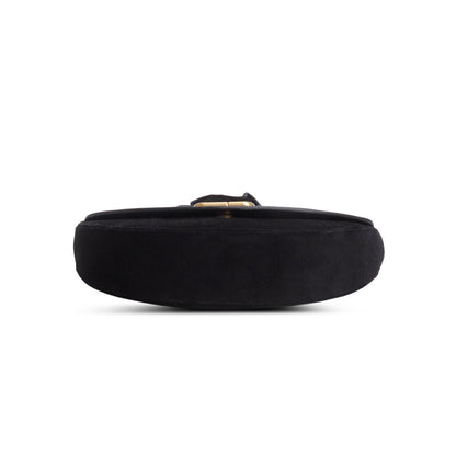 Balenciaga Black Suede Opera Clutch