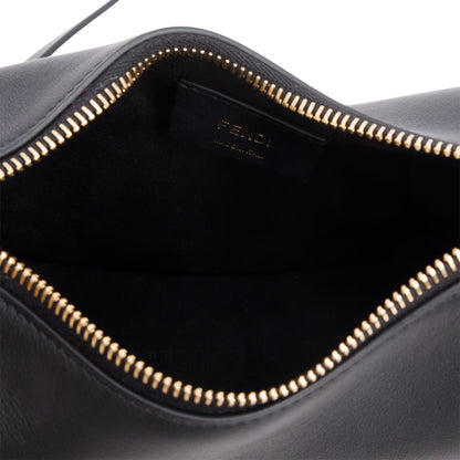 Fendi 2024 Black Vitello Grace Leather Mini Fendigraphy Hobo Bag