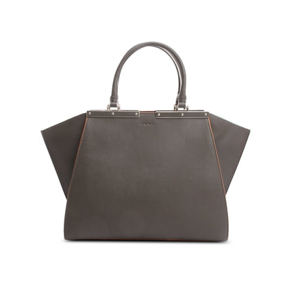 Fendi Grey Vitello Dolce Petite 3Jours Tote