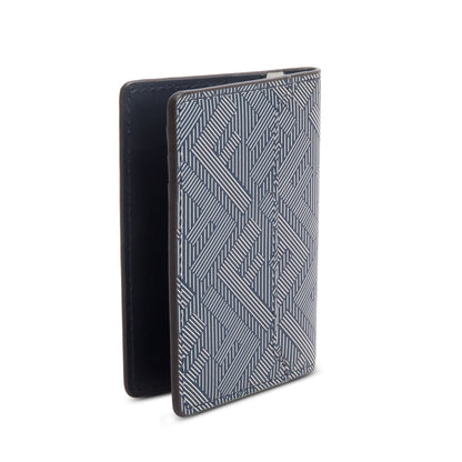 Fendi Grey FF Logo Leather Shadow Bifold Card Holder