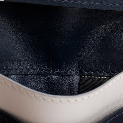 Fendi Grey FF Logo Leather Shadow Bifold Card Holder