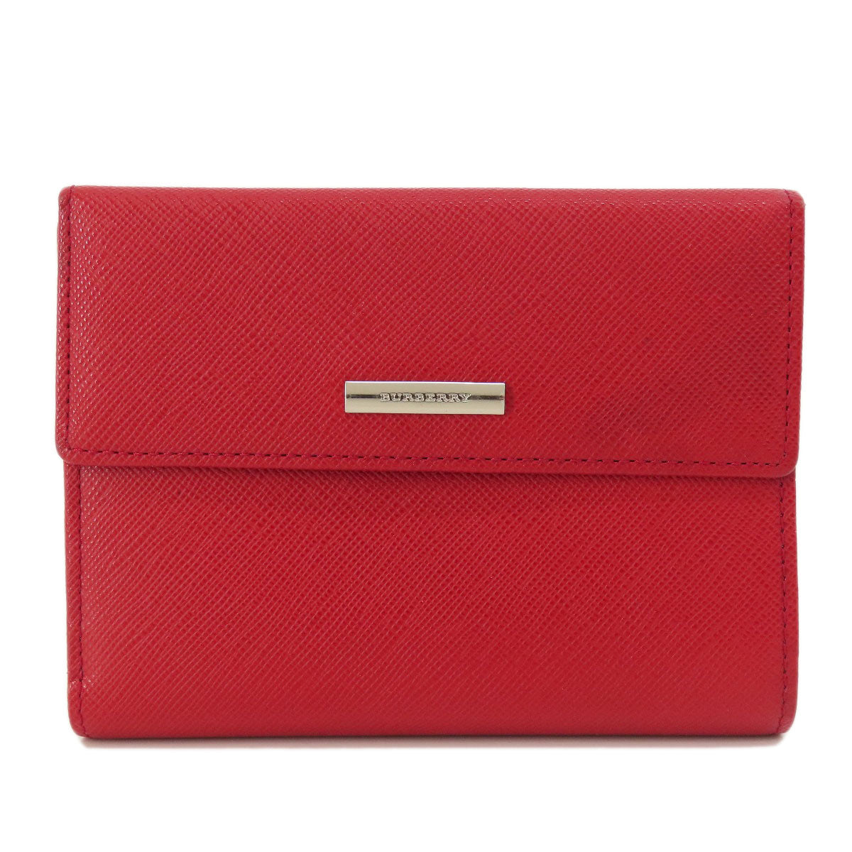 BURBERRY Bifold Wallet PVC Red logo Women
