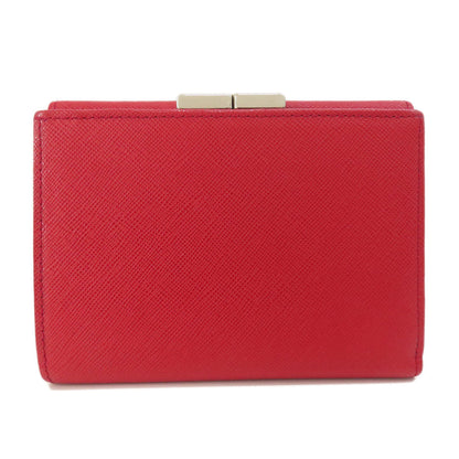 BURBERRY Bifold Wallet PVC Red logo Women