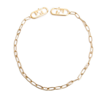 Fendi Gold-Tone Metal Chain O'Lock Strap You Bag Strap