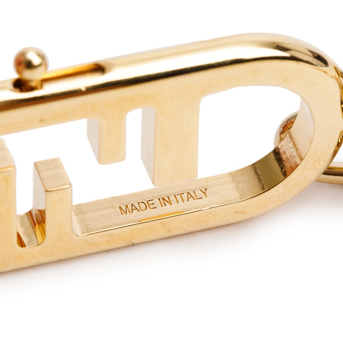 Fendi Gold-Tone Metal Chain O'Lock Strap You Bag Strap