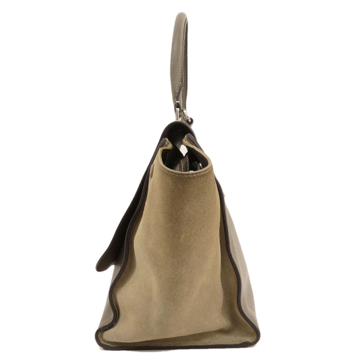 CELINE Tote Bag leather Brown Trapeze 2WAY Women