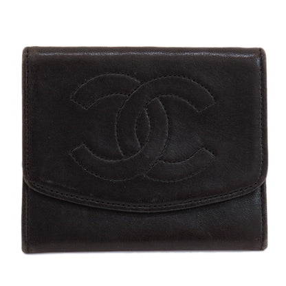 CHANEL Coin case lambskin black COCO Mark