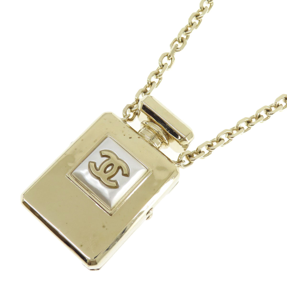 CHANEL Necklace metallic gold Bottle Necklace COCO Mark