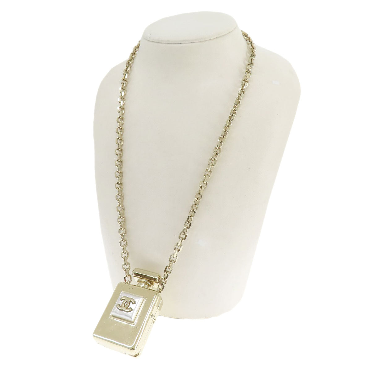 CHANEL Necklace metallic gold Bottle Necklace COCO Mark