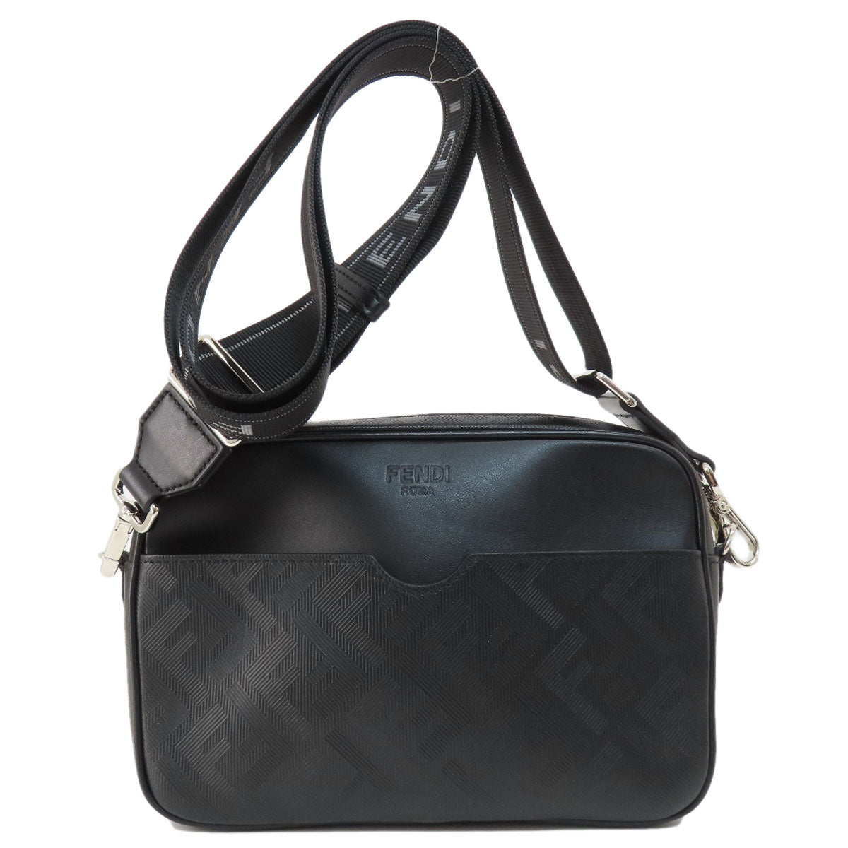 FENDI Shoulder Bag PVC black