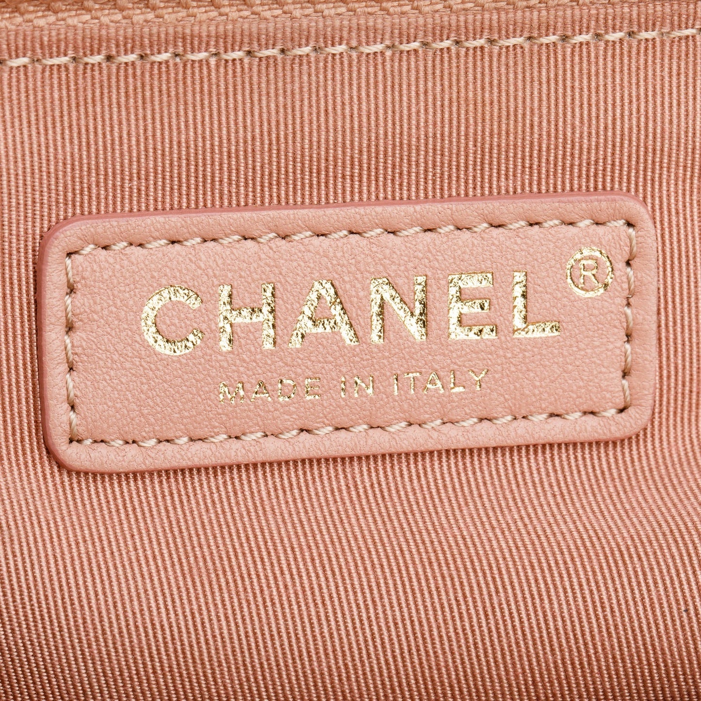 Chanel Taupe Calfskin Quilted Large Label Click Flap Bag
