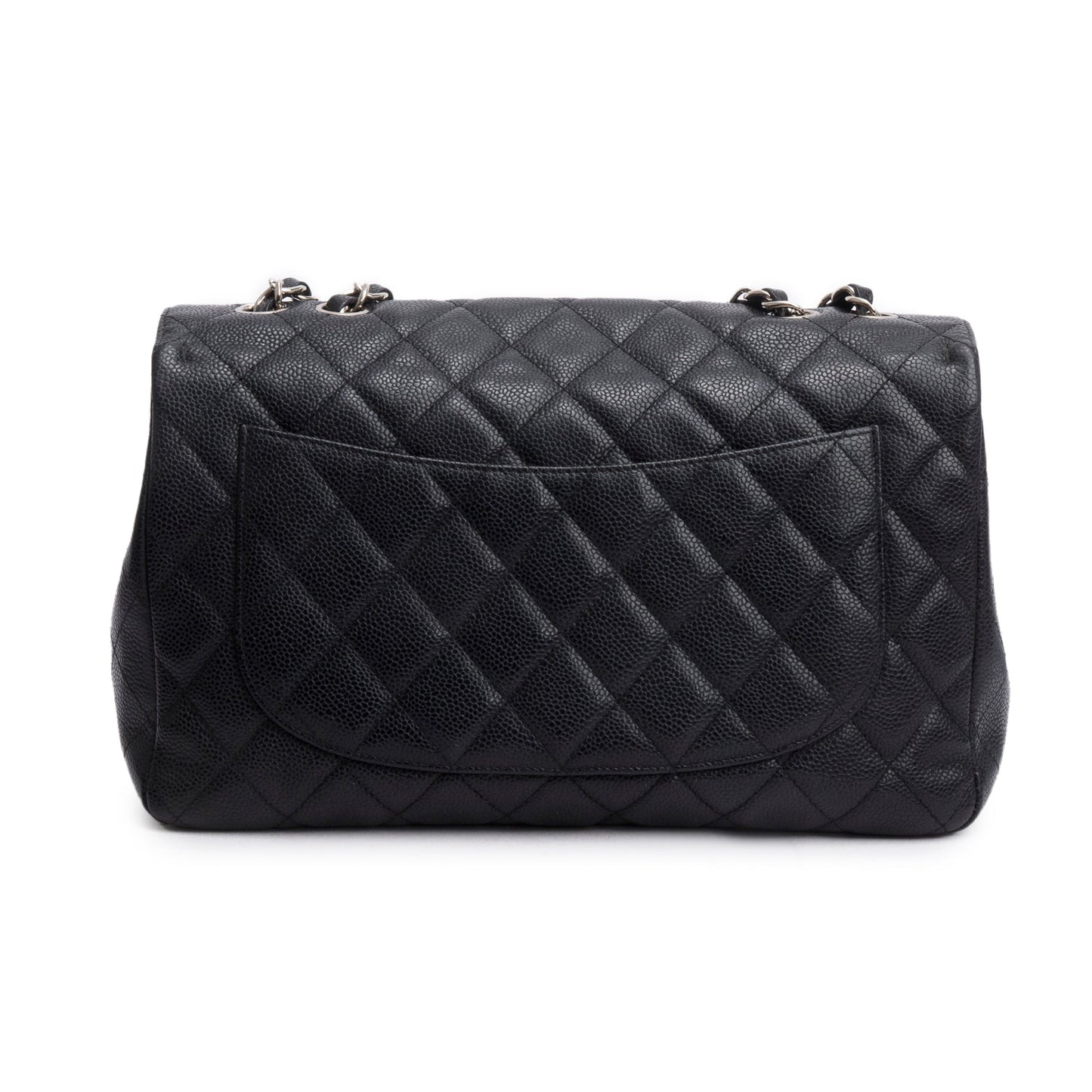 Chanel Black Caviar Jumbo Single Flap Bag