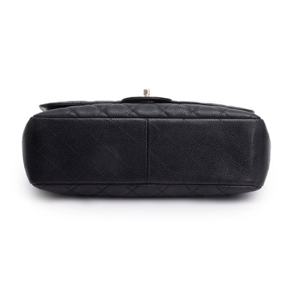 Chanel Black Caviar Jumbo Single Flap Bag