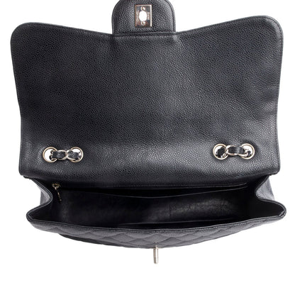Chanel Black Caviar Jumbo Single Flap Bag