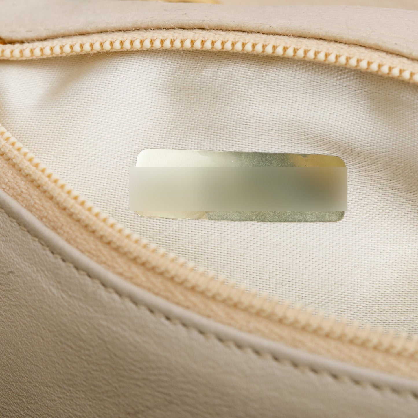 Chanel Vintage Cream Quilted Lambskin CC Matelasse Chain Shoulder Bag