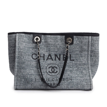 Chanel Grey Tweed Small Deauville Shopping Tote
