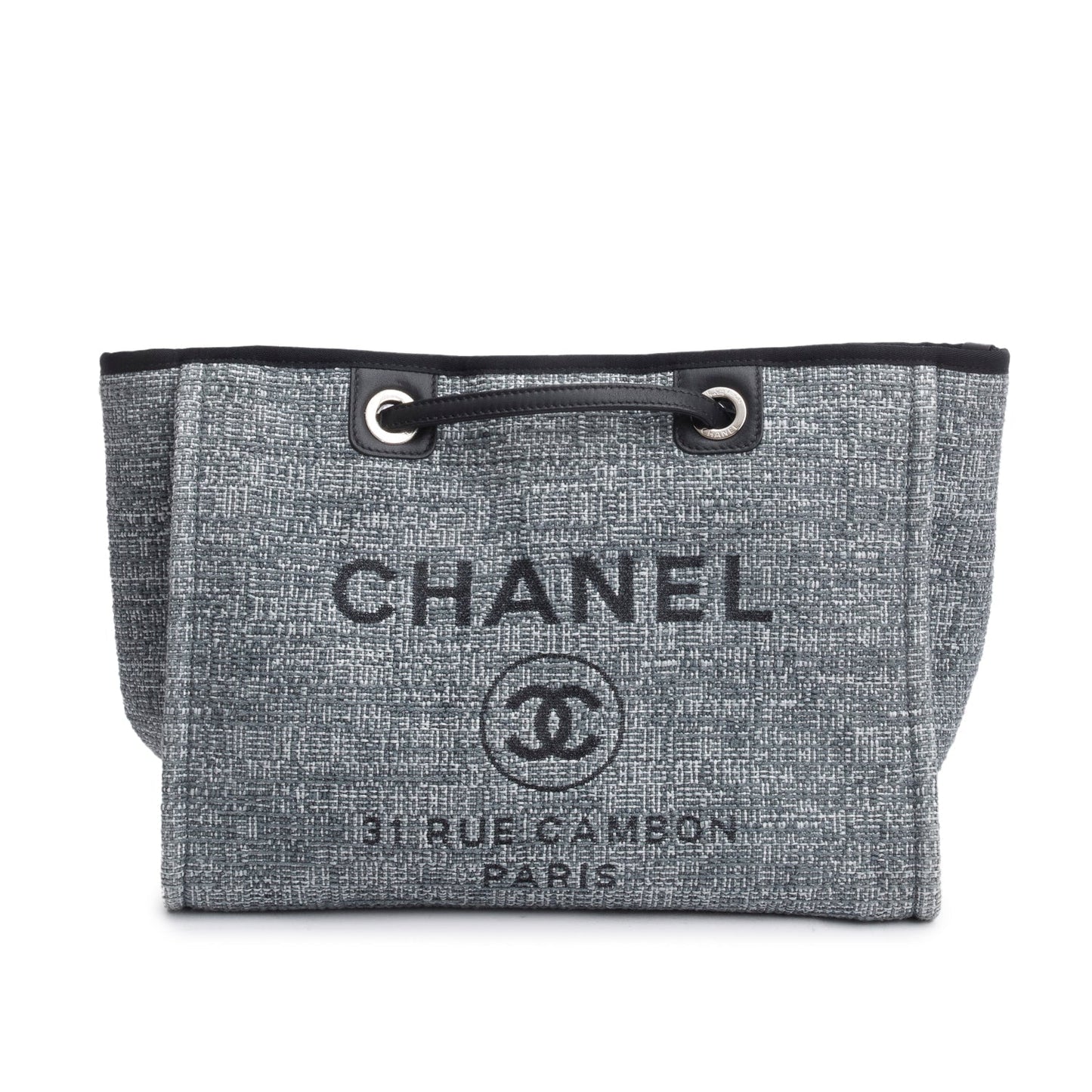 Chanel Grey Tweed Small Deauville Shopping Tote