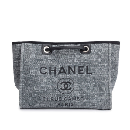 Chanel Grey Tweed Small Deauville Shopping Tote