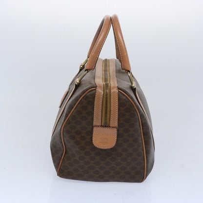Luxury CELINE Macadam Canvas Boston Bag PVC Brown  65586