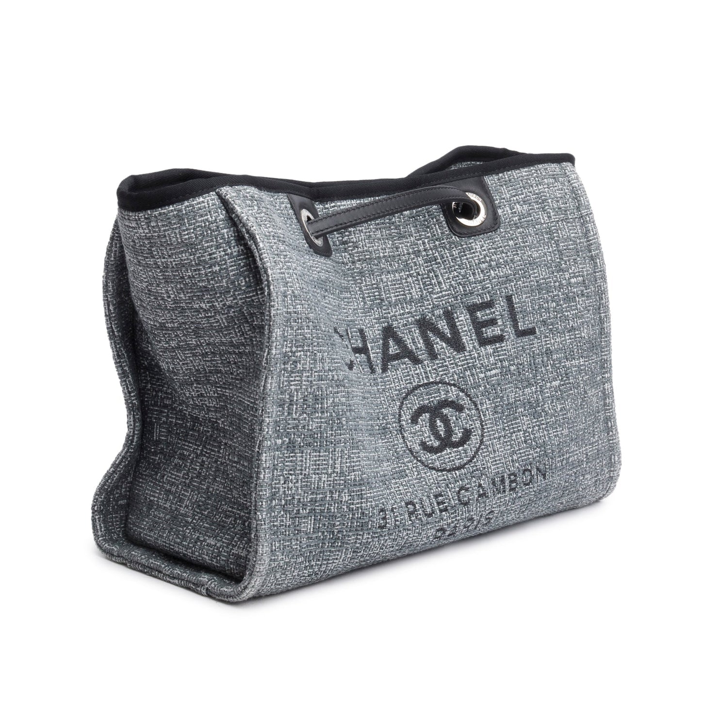 Chanel Grey Tweed Small Deauville Shopping Tote