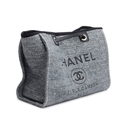 Chanel Grey Tweed Small Deauville Shopping Tote
