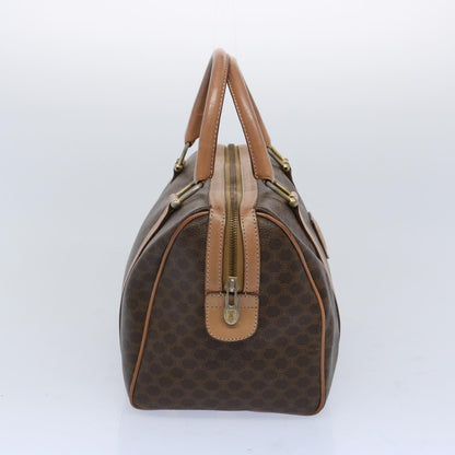 Luxury CELINE Macadam Canvas Boston Bag PVC Brown  65586