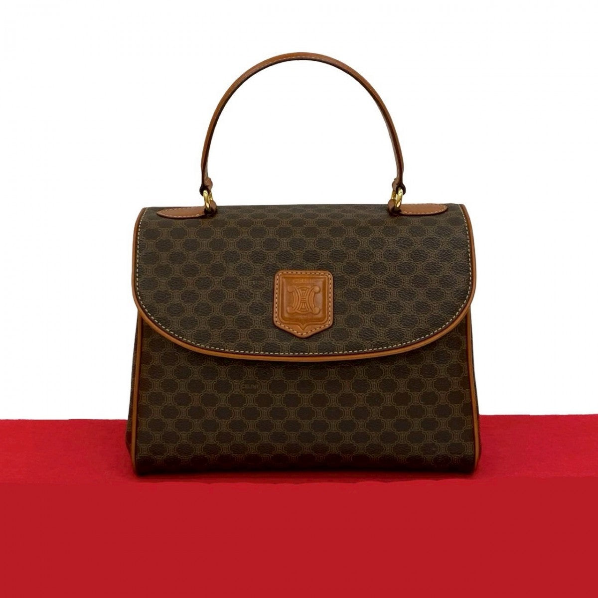 CELINE Handbag leather Brown