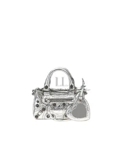 Luxury Balenciaga Trending 2025 Le Cagole Nano Tote Bag Silver