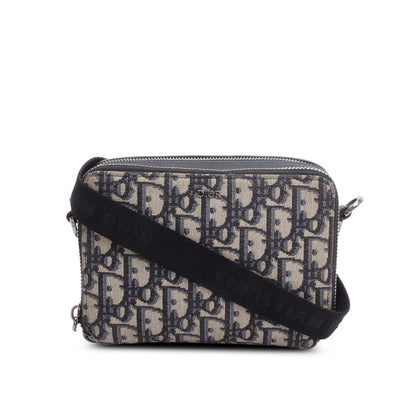 Christion Dior 2020 Oblique Jacquard Zipped Pouch Crossbody