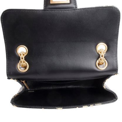Chanel Black Calfskin Croc Embossed Grafitti 2.55 Mini Reissue Flap Bag