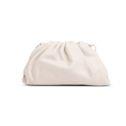 Bottega Veneta White Butter Calfskin Leather The Mini Pouch