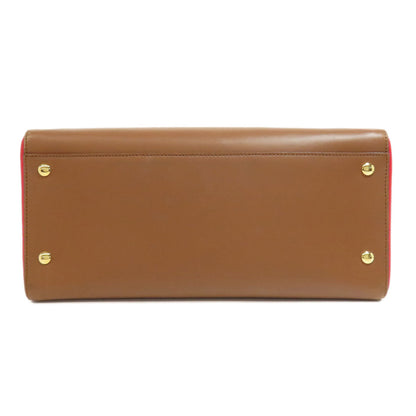 BURBERRY Handbag leather Brown 2WAY