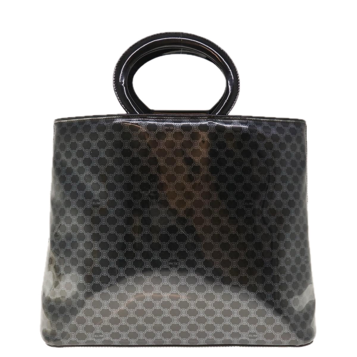 Luxury CELINE Macadam Canvas Hand Bag Black  65722