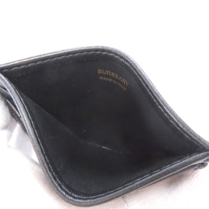 BURBERRY Card Case leather black logo Women(Unisex)