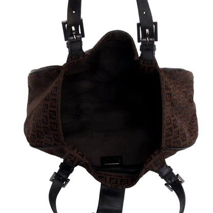 Fendi Brown Zucca Canvas Hobo Bag