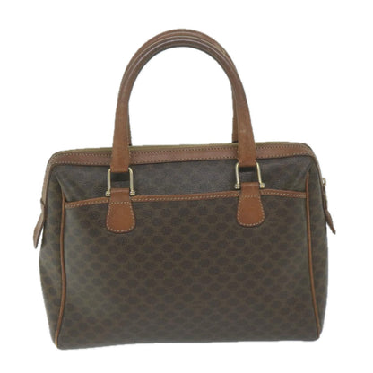 Luxury CELINE Macadam Canvas Boston Bag PVC Brown  65783