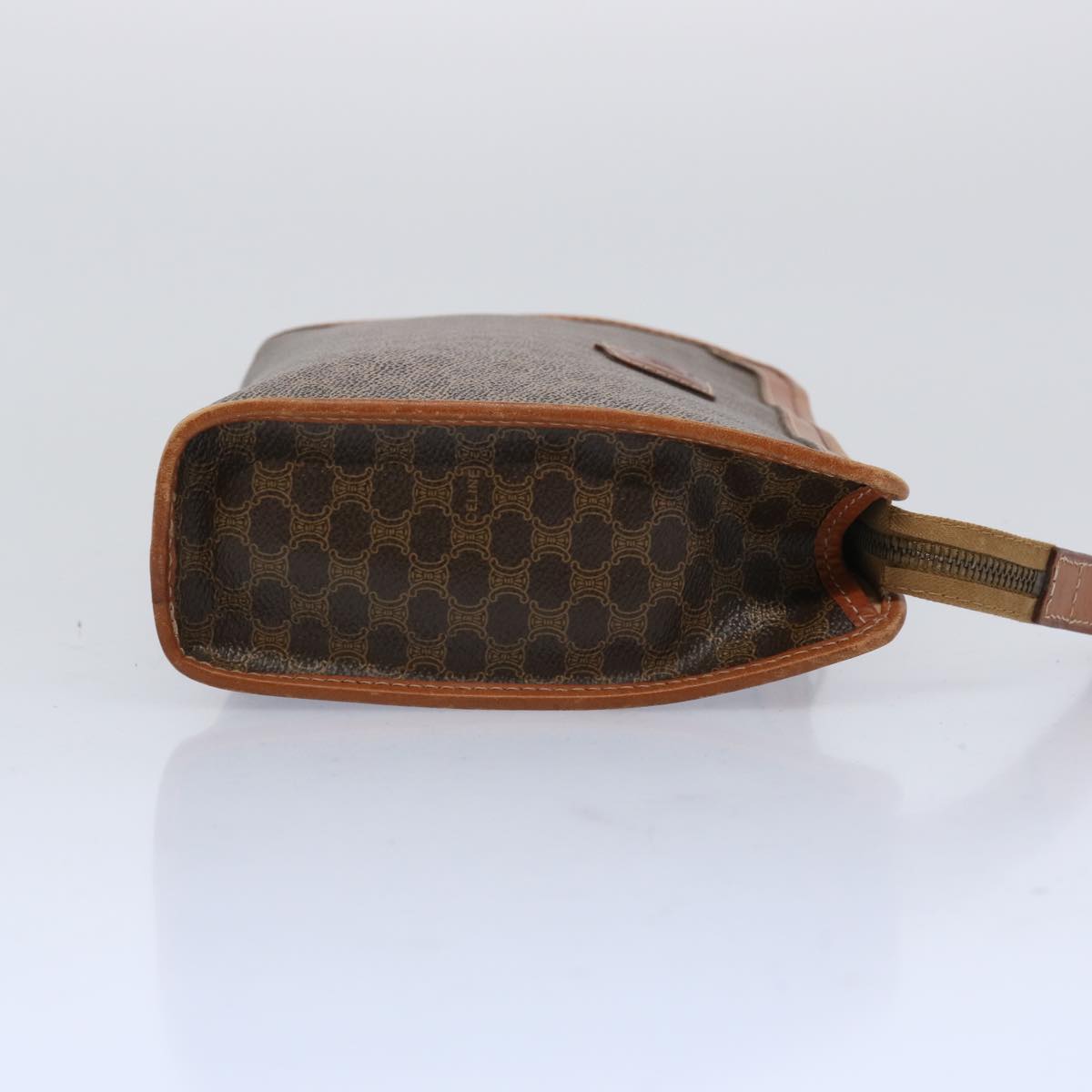 Luxury CELINE Macadam Canvas Clutch Bag PVC Brown  65785