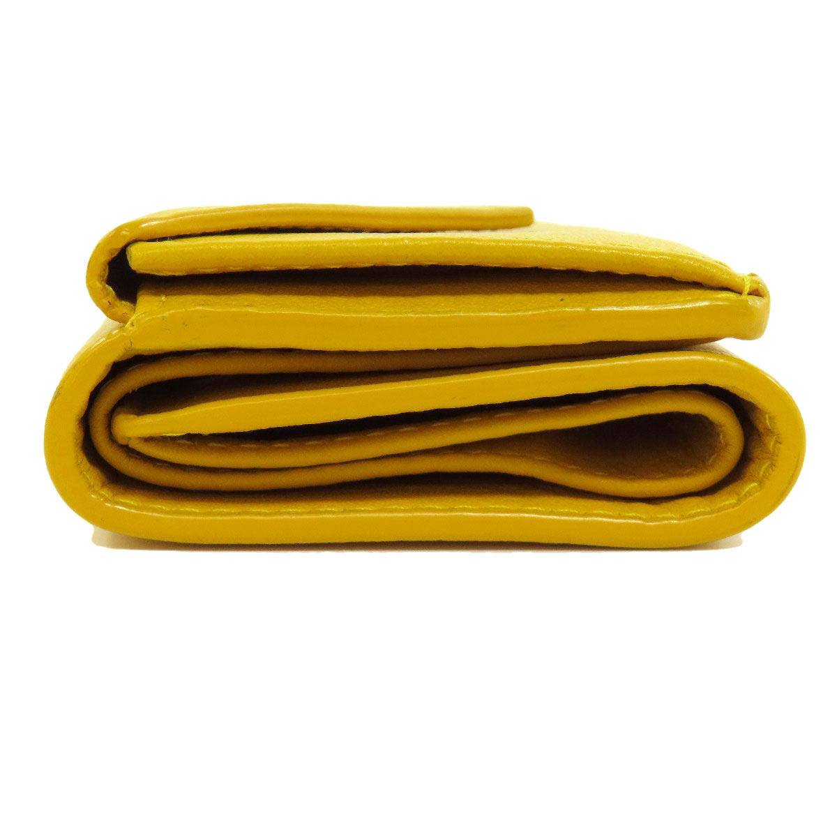 BALENCIAGA Bifold Wallet 391446 leather yellow Paper mini wallet Women