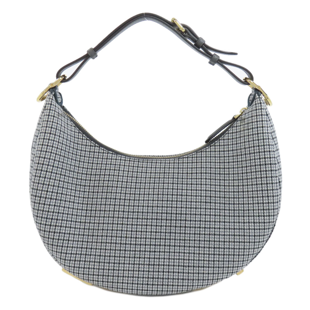 FENDI Shoulder Bag canvas gray Fendigraphy